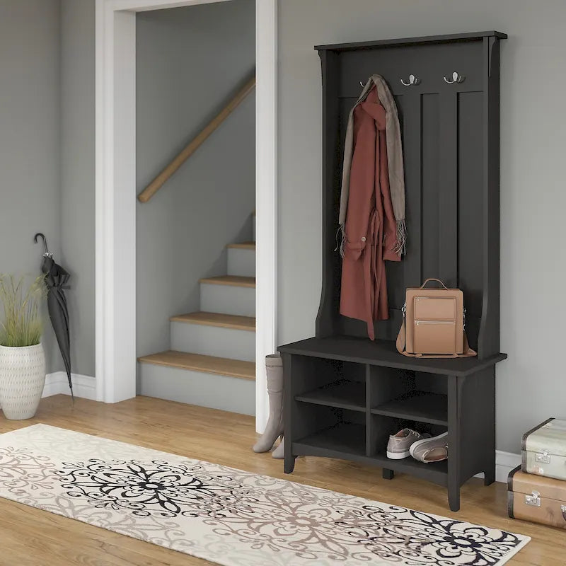 Hall Tree with Shoe Storage Bench and Coat Hooks