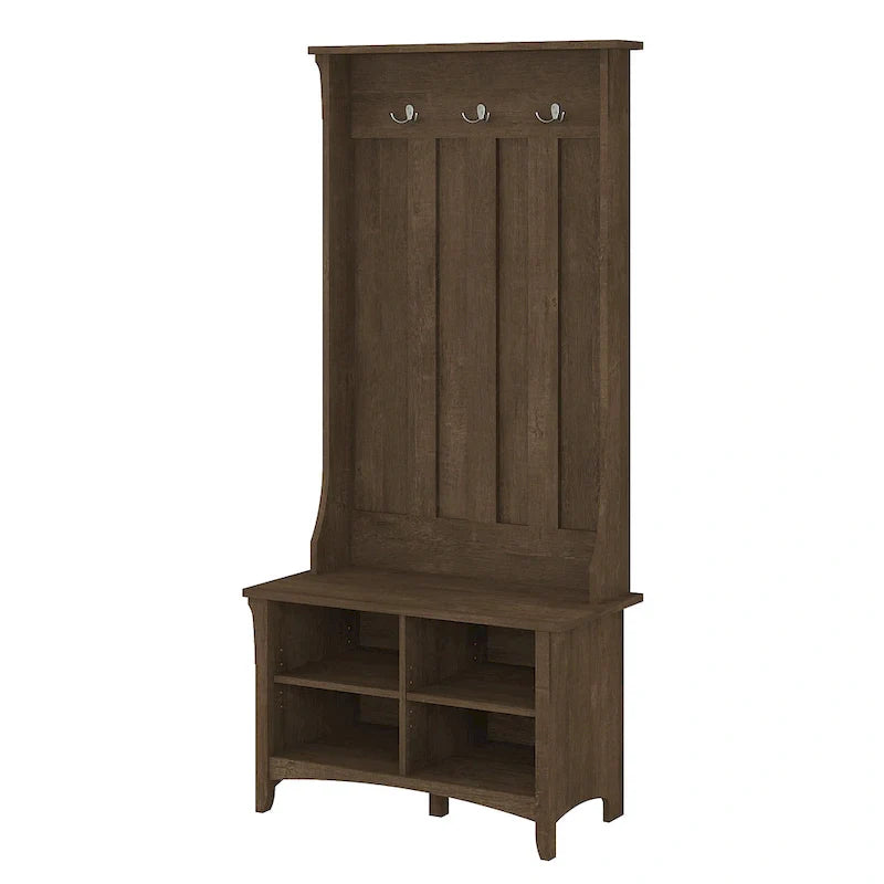 Hall Tree with Shoe Storage Bench and Coat Hooks