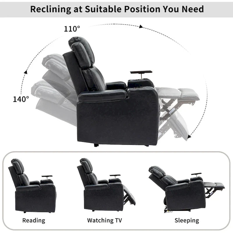 Power Recliner Chair with USB Ports and Cup Holder