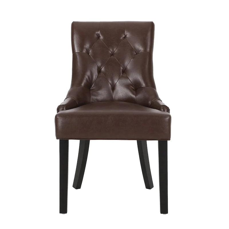 Tufted Dining Chairs with Armrests, Set of 6