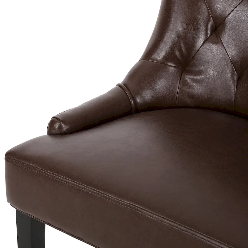 Tufted Dining Chairs with Armrests, Set of 6