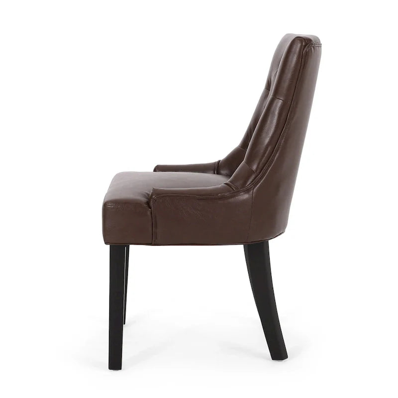 Tufted Dining Chairs with Armrests, Set of 6