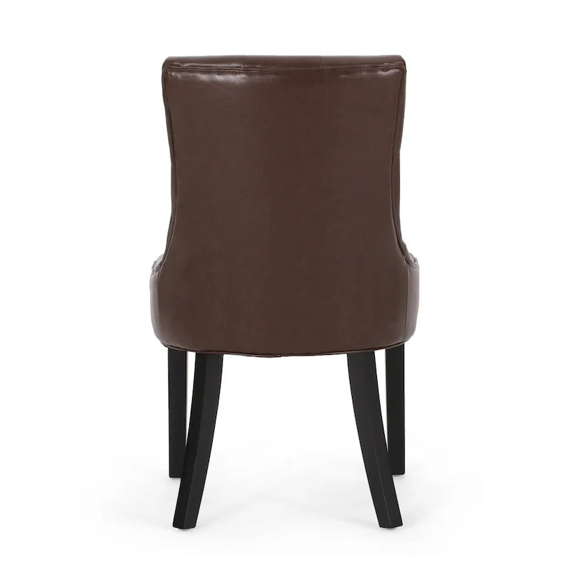 Tufted Dining Chairs with Armrests, Set of 6
