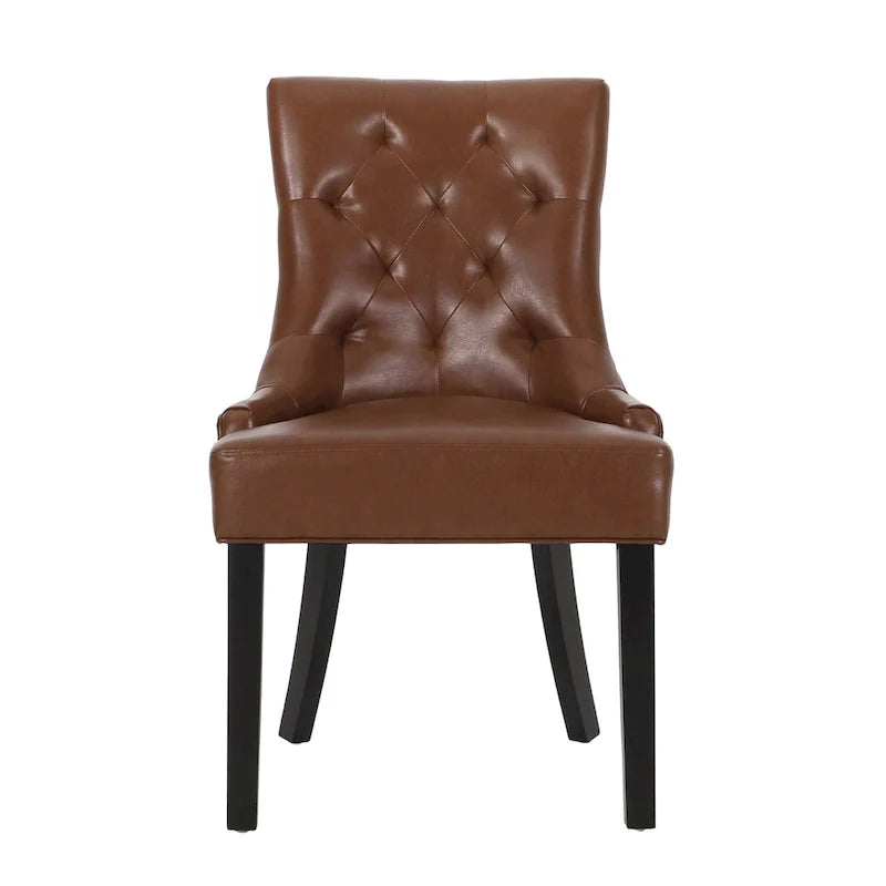 Tufted Dining Chairs with Armrests, Set of 6