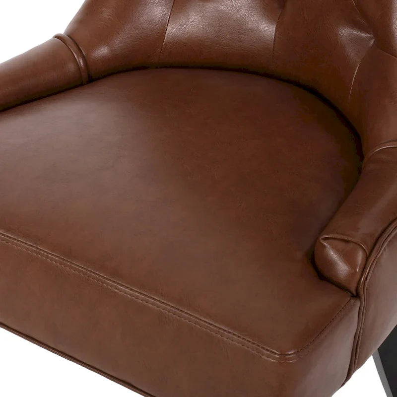 Tufted Dining Chairs with Armrests, Set of 6