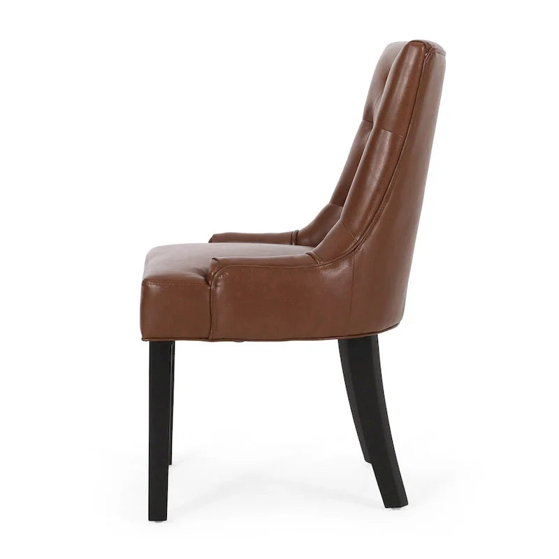 Tufted Dining Chairs with Armrests, Set of 6