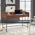 Writing Desk with Drawers and Open Compartments