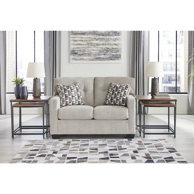 Tufted Loveseat with Polyester Upholstery