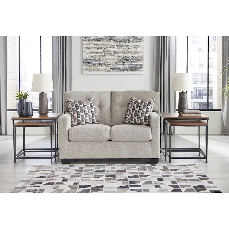 Tufted Loveseat with Polyester Upholstery