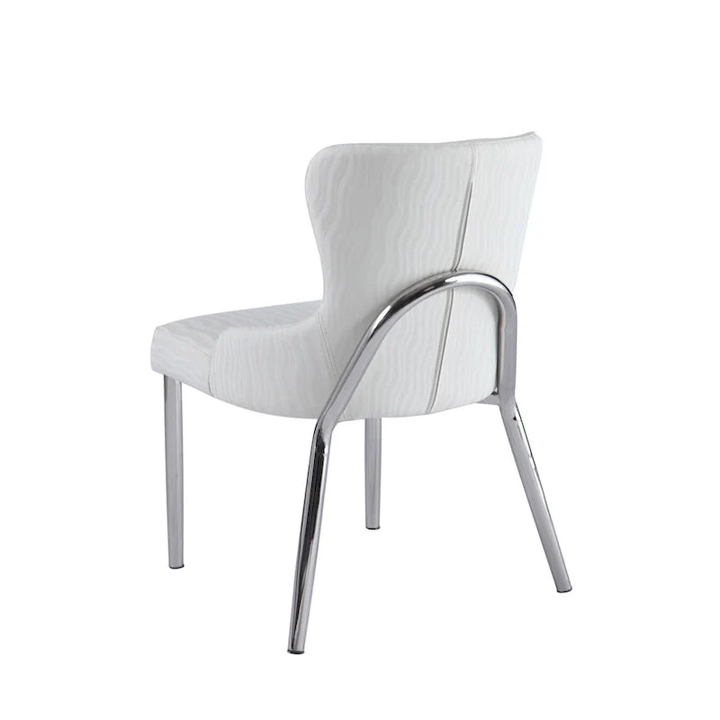 White Wing Back Side Chair (Set of 2)