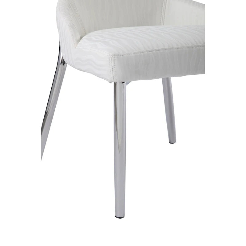 White Wing Back Side Chair (Set of 2)