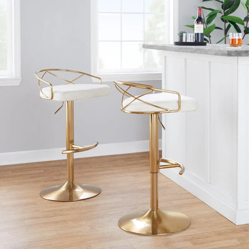 Adjustable Swivel Bar Stool (Set of 2)