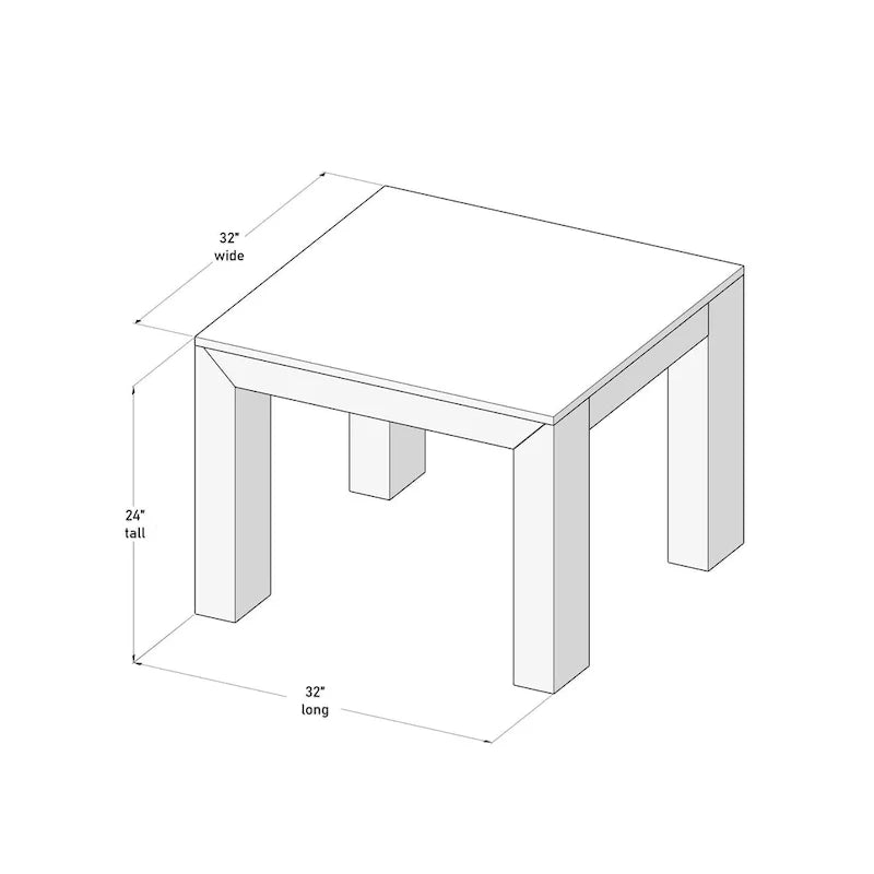 Square Corner Side Table, 32