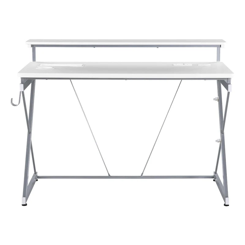 47.8 in. Gaming Desk with RGB LED Lighting and Monitor Shelf