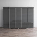 3-Piece Wardrobe Armoire Set with Glass Fronts