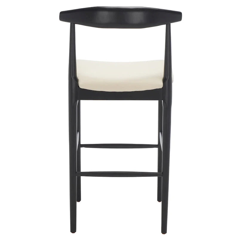 Retro 30-Inch Bar Stool with Curved Bentwood Back – 22W x 21D x 42H