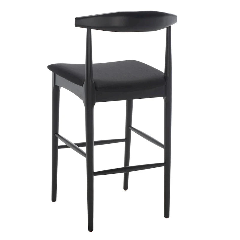 Retro 30-Inch Bar Stool with Curved Bentwood Back – 22W x 21D x 42H
