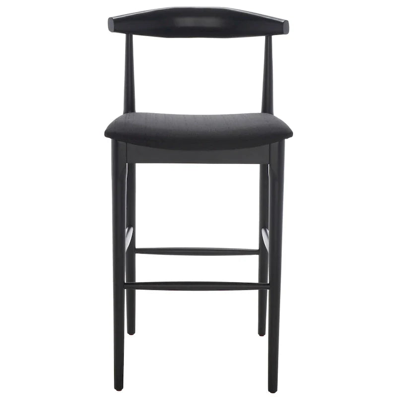 Retro 30-Inch Bar Stool with Curved Bentwood Back – 22W x 21D x 42H