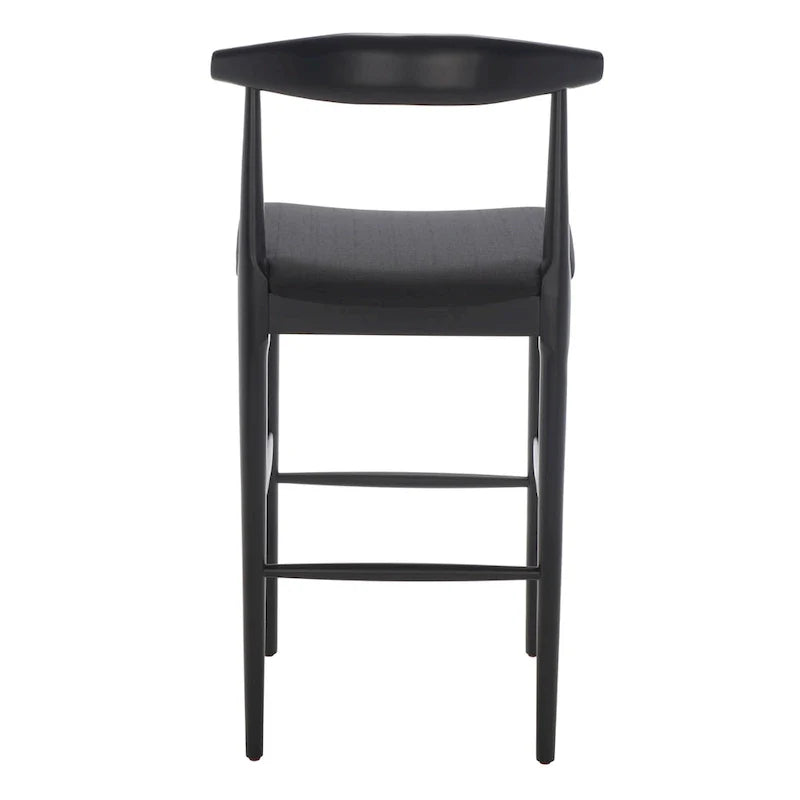Retro 30-Inch Bar Stool with Curved Bentwood Back – 22W x 21D x 42H