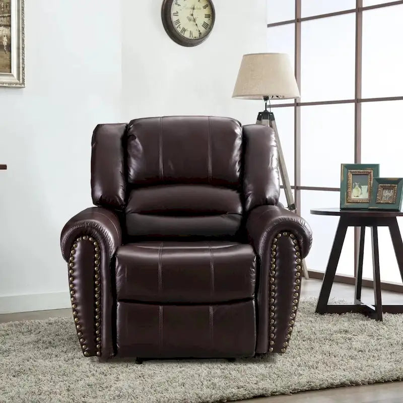 Manual Recliner Chair with Padded Armrests