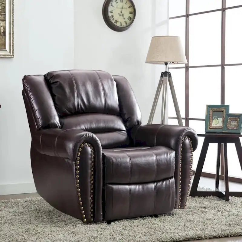 Manual Recliner Chair with Padded Armrests