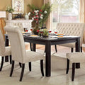 Rectangular Solid Wood Dining Table – Antique Black