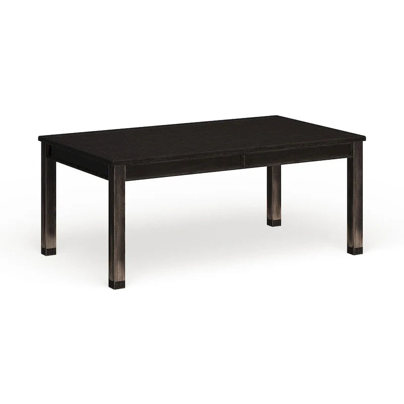 Rectangular Solid Wood Dining Table – Antique Black