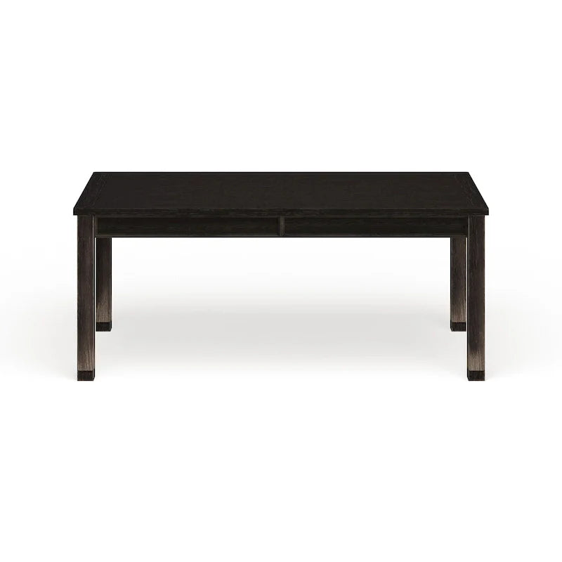 Rectangular Solid Wood Dining Table – Antique Black