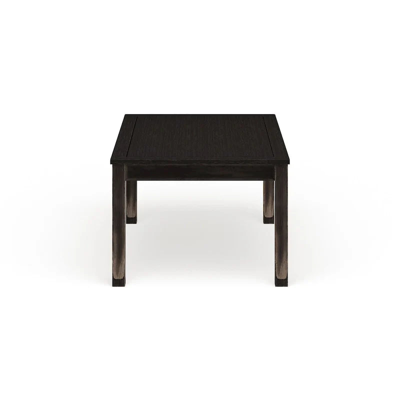 Rectangular Solid Wood Dining Table – Antique Black