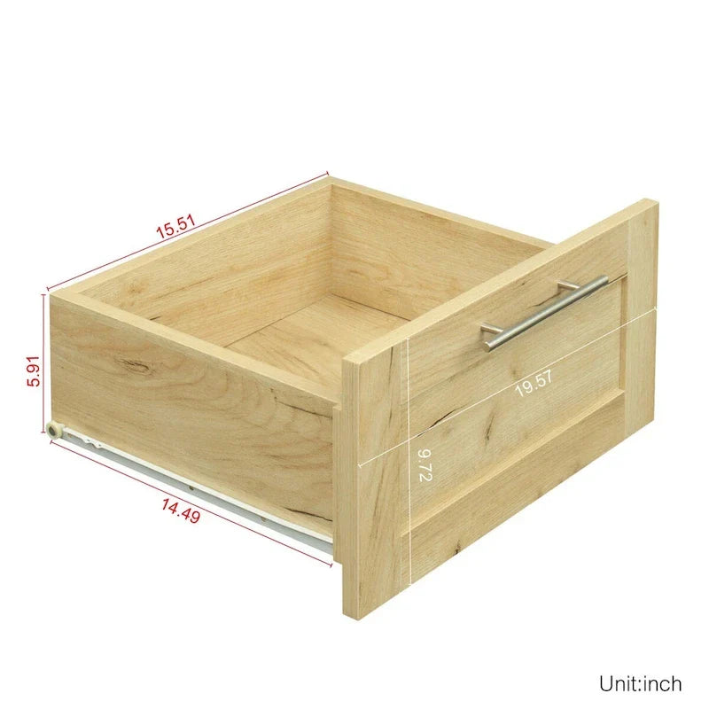 High Wardrobe with 2 Drawers and 5 Storage Compartments