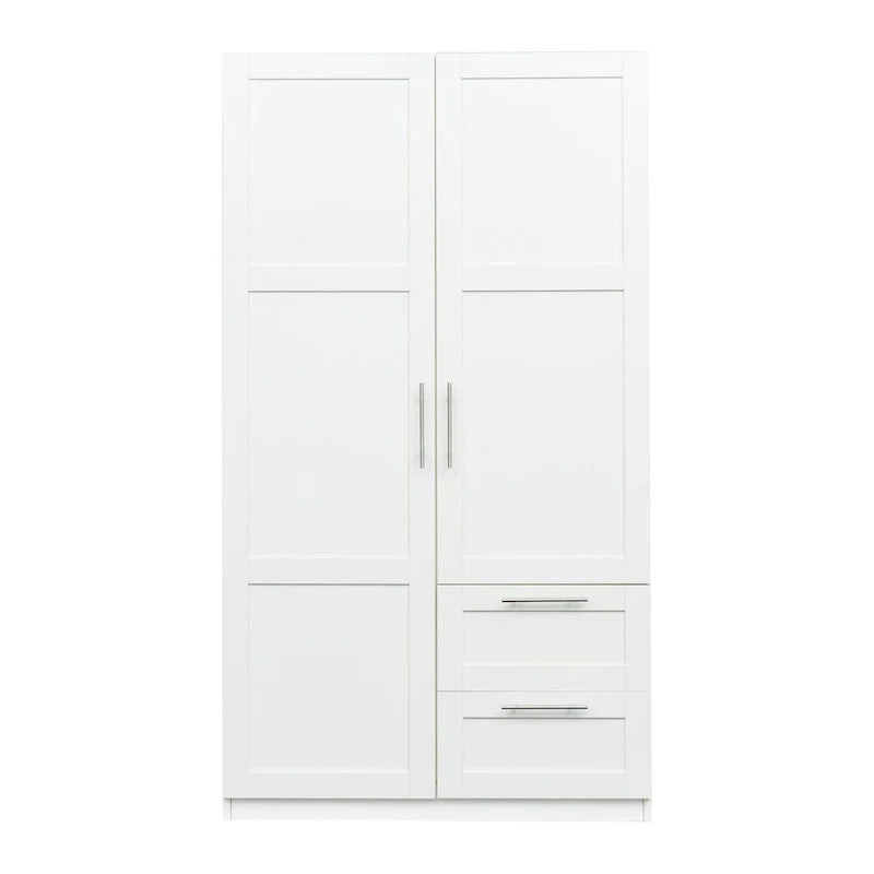 High Wardrobe with 2 Drawers and 5 Storage Compartments