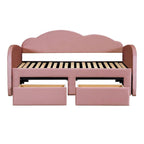 Twin Size Upholstered daybed with Trundle & 2 Drawers