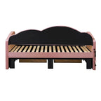 Twin Size Upholstered daybed with Trundle & 2 Drawers