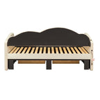 Twin Size Upholstered daybed with Trundle & 2 Drawers