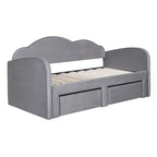 Twin Size Upholstered daybed with Trundle & 2 Drawers
