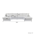 156 Convertible Modular Sectional Sofa Couch, Modern U Shape Minimalism Sofas Couches with Pillows