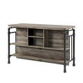 59-Inch Kitchen Island with 2 Shelves, Brown and Gray