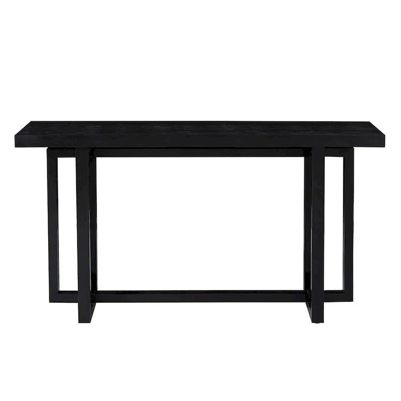 59 in. Rectangular Console Table with MDF Top and Rubberwood Legs