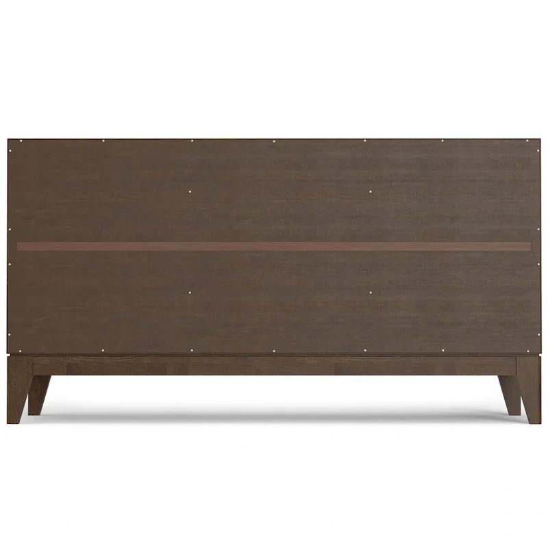 60-Inch 3-Door Sideboard Buffet Cabinet in Walnut Brown
